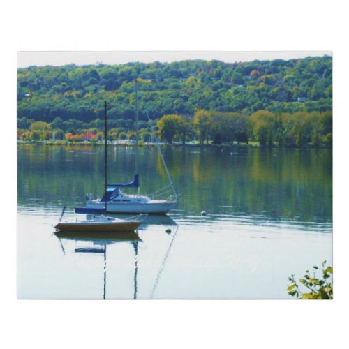 CAYUGA LAKE IN AUTUMN poster Faux Canvas Print