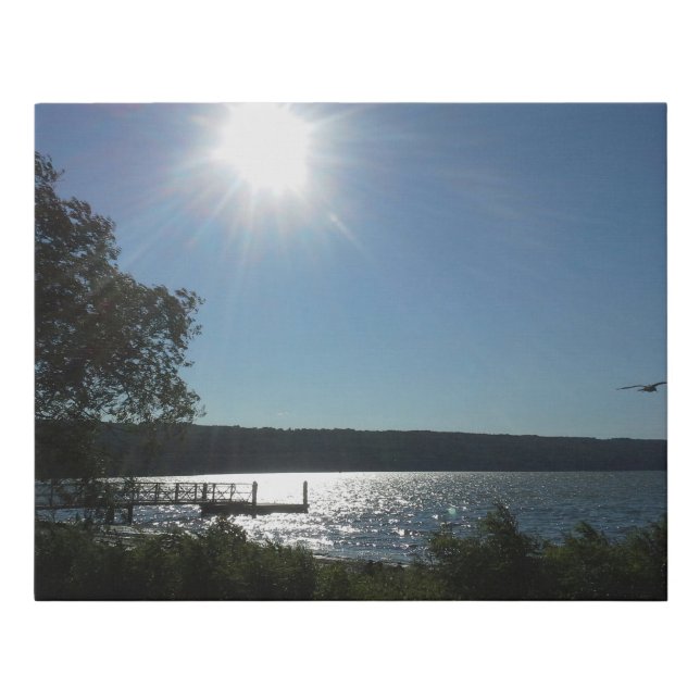 CAYUGA LAKE ITHACA NEW YORK FAUX CANVAS PRINT (Front)