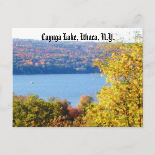 CAYUGA LAKE ITHACA NEW YORK postcard