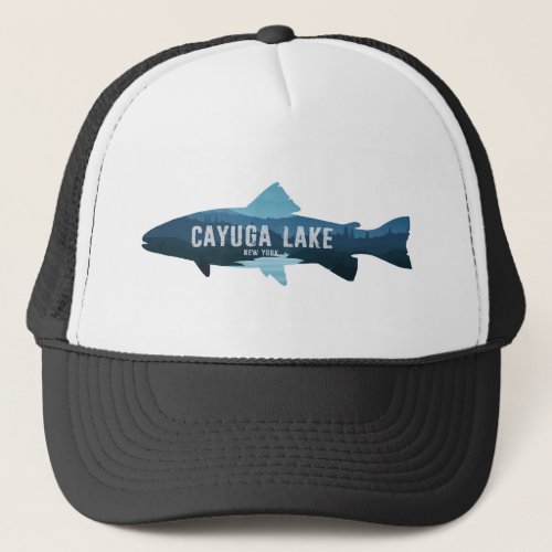 Cayuga Lake New York Fish Trucker Hat