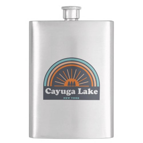 Cayuga Lake New York Rainbow Flask