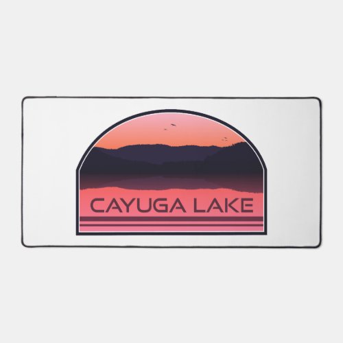 Cayuga Lake New York Red Sunrise Desk Mat