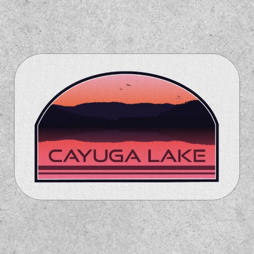 Cayuga Lake New York Red Sunrise Patch