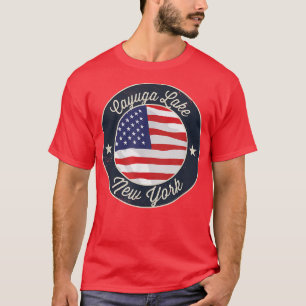 Cayuga Lake - Patriotic New York Souvenir T-Shirt