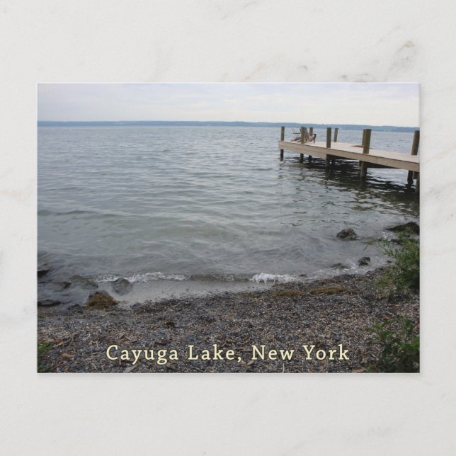 Cayuga Lake Rocky Beach Postcard (Front)