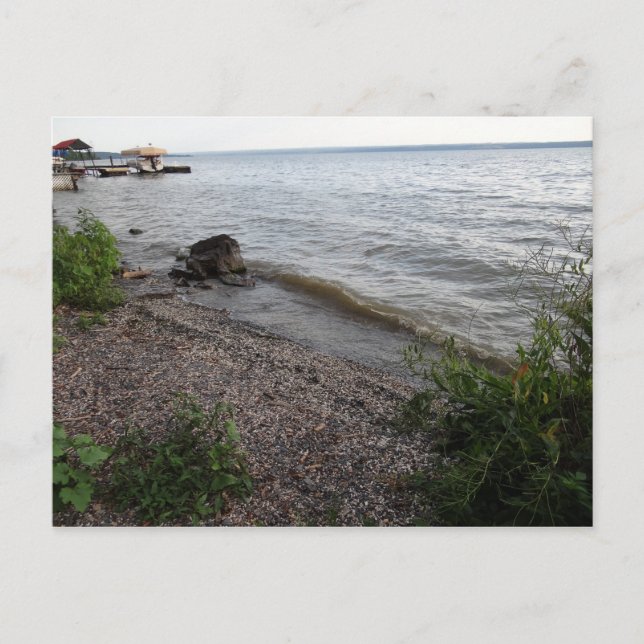 Cayuga Lake Rocky Beach Postcard (Front)