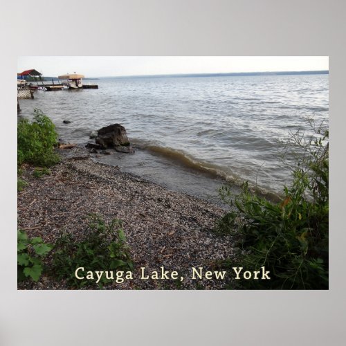 Cayuga Lake Rocky Beach Poster