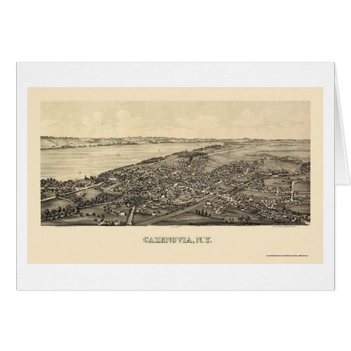 Cazenovia NY Panoramic Map _ 1890