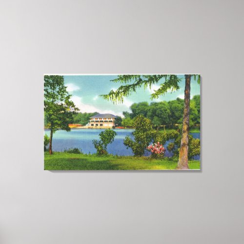 Cazenovia Park View of the Lake and Casino Canvas Print