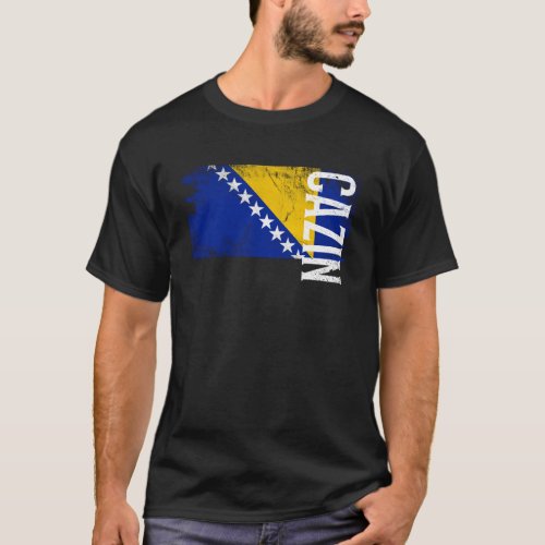 Cazin Bosnia Flag For Bosnian Men Women Kids T_Shirt