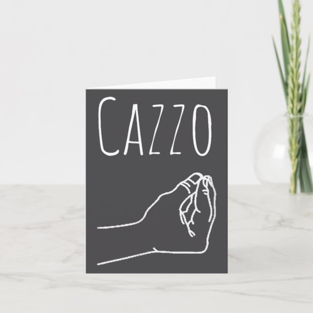 Cazzo Words In Italian Funny Quote Italy Gift  Card (Front)