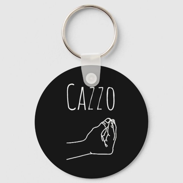 Cazzo Words In Italian Funny Quote Italy Gift  Keychain (Front)