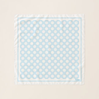 CB 1950's Retro Designer Blue Polka Dots Neck Hair Scarf