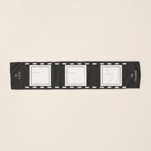 CB 3 Photos Film Stars Long Striped Chiffon Scarf