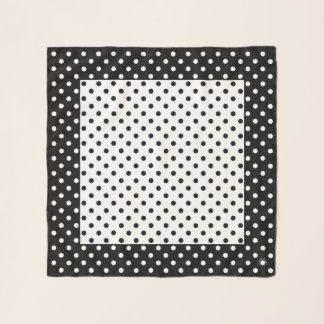 CB Designer Polka Dots Square Chiffon Scarf