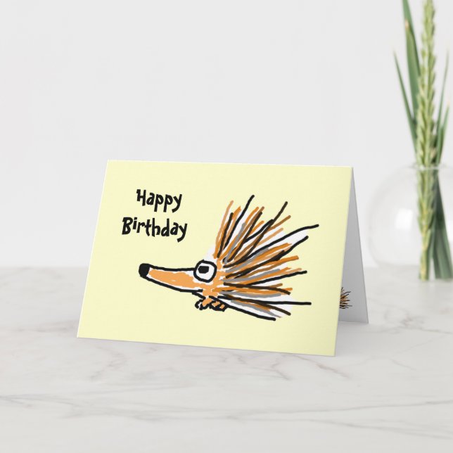 CB- Funny Porcupine Birthday Card (Front)