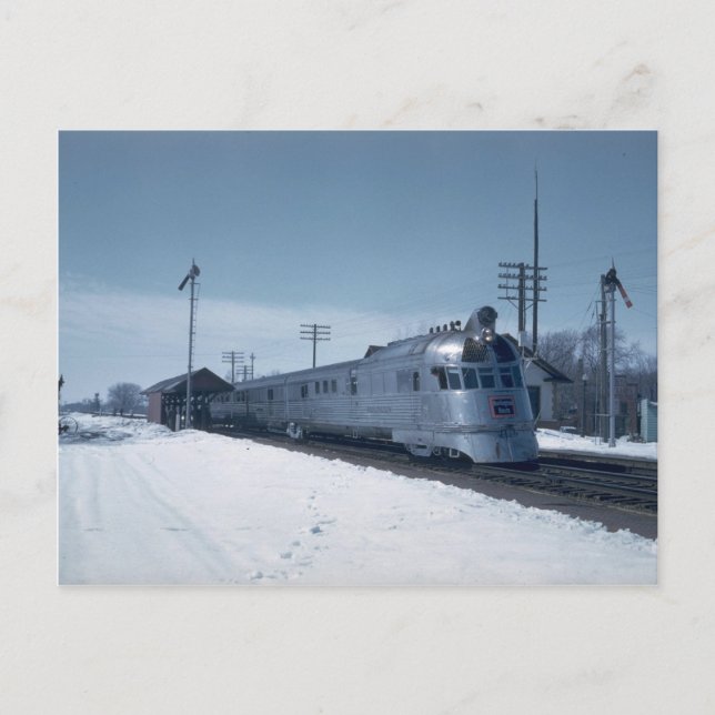 CB&Q "Pioneer Zephyr" Postcard (Front)