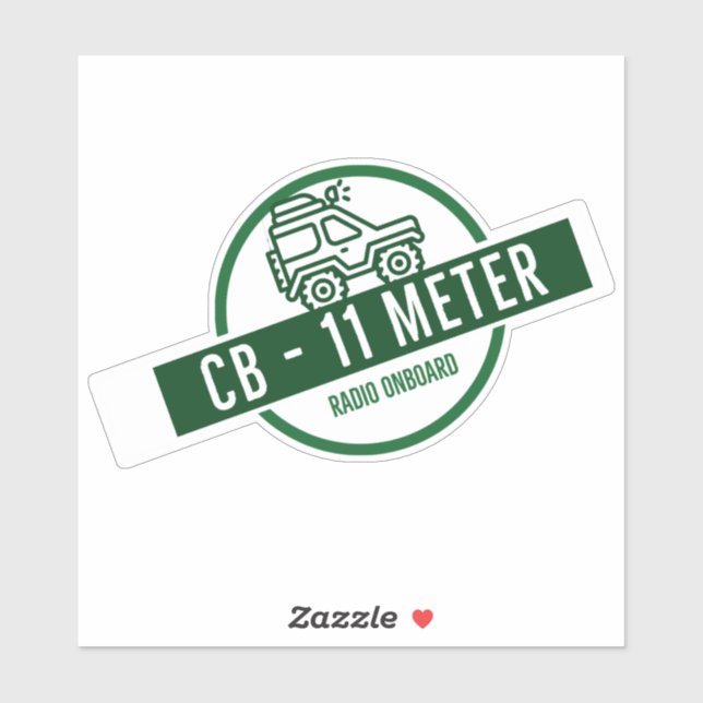 CB Radio 11 Meters Onboard Sticker (Sheet)