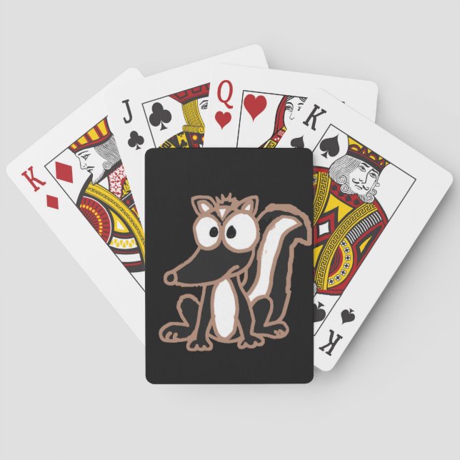 CB- Silly Skunk Cartoon Poker Cards (Back)