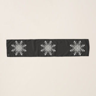 CB Snowflakes Long Chiffon Scarf