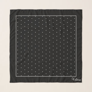 CB Sophisticated Swiss Dots Square Chiffon Scarf