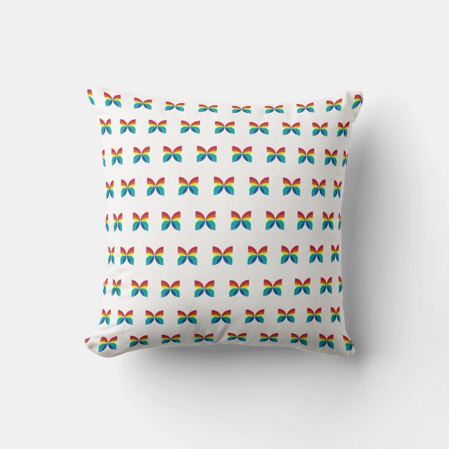 CBC 1966 Logo Pattern Throw Pillow (Front)