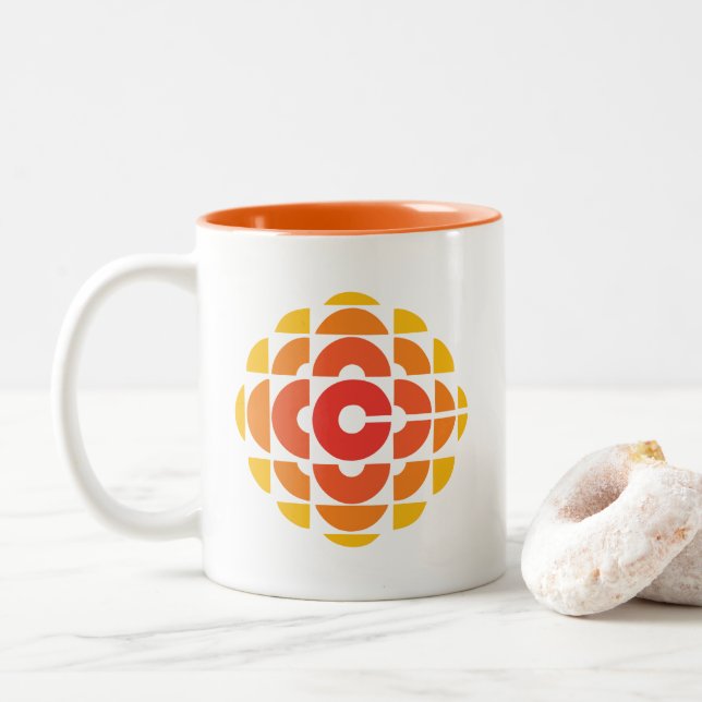 CBC 1974 Logo Two-Tone Coffee Mug (With Donut)