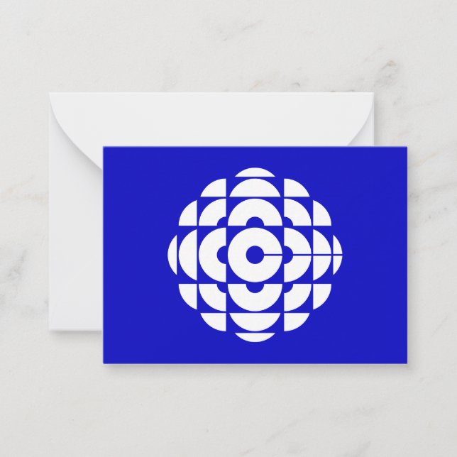 CBC 1986 Logo Blue Poster Note Card (Front)