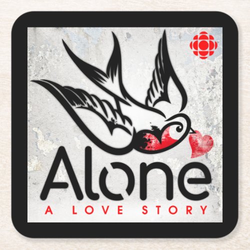 CBC Alone A Love Story Square Paper Coaster