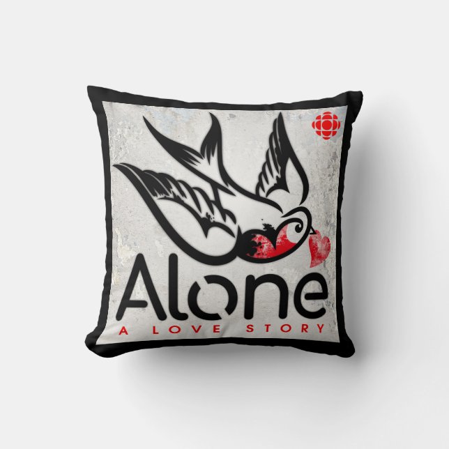 CBC Alone: A Love Story Throw Pillow (Front)