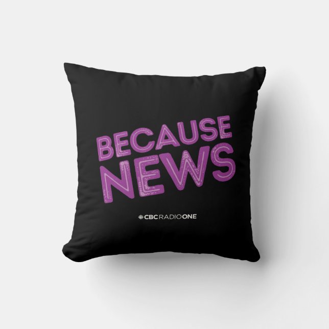 CBC Because News Throw Pillow (Front)