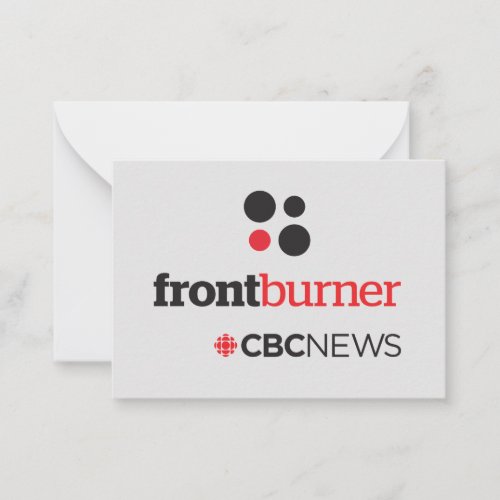 CBC Front Burner Poster Note Card