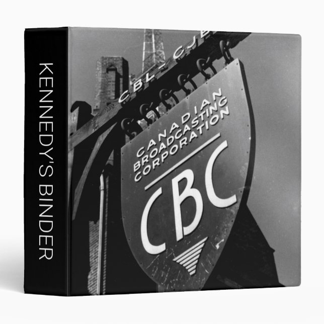 CBC Jarvis Street Sign (1940s) 3 Ring Binder (Front/Spine)