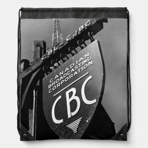 CBC Jarvis Street Sign 1940s Drawstring Bag
