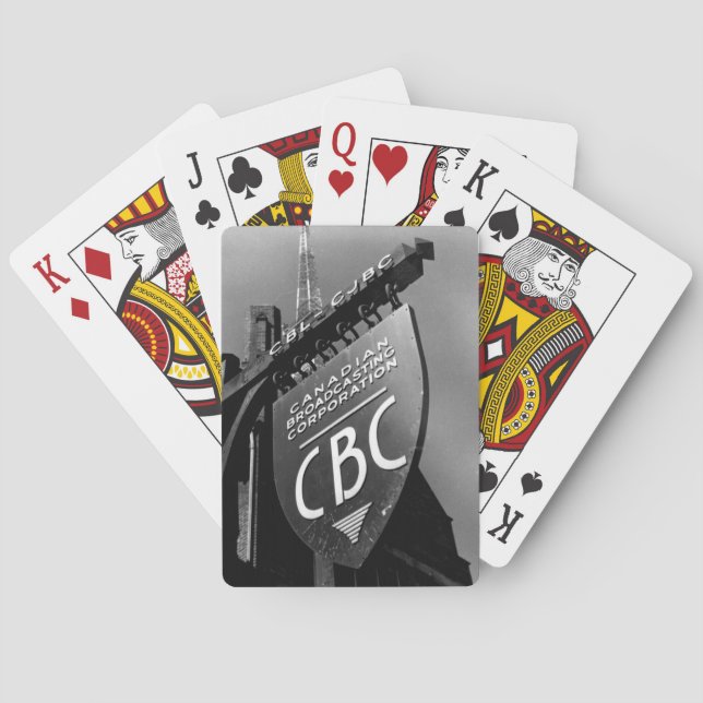 CBC Jarvis Street Sign (1940s) Poker Cards (Back)