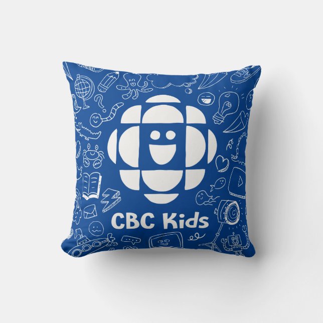 CBC Kids Doodle Throw Pillow (Front)