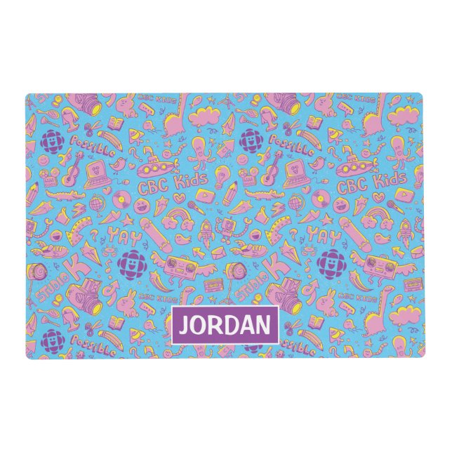 CBC Kids | Pattern - Blue Placemat (Front)