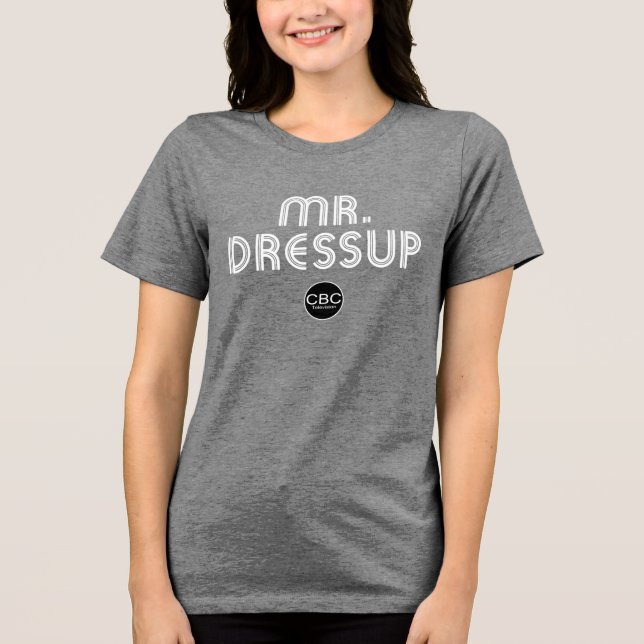 CBC Mr. Dressup Title Graphic Women's T-Shirt Tri-Blend Shirt (Front)