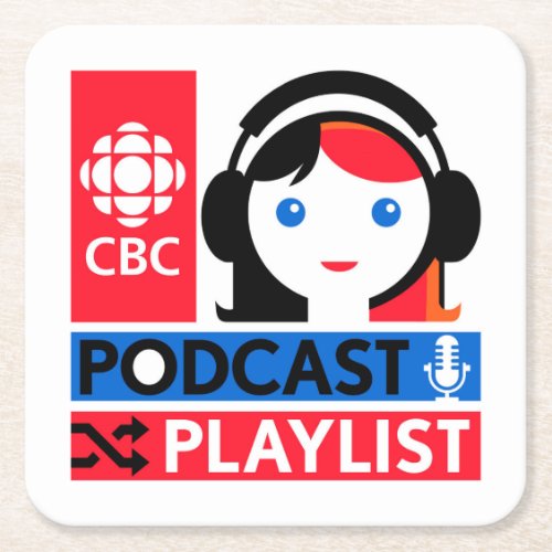 CBC Podcast Playlist Square Paper Coaster