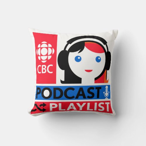 CBC Podcast Playlist Throw Pillow