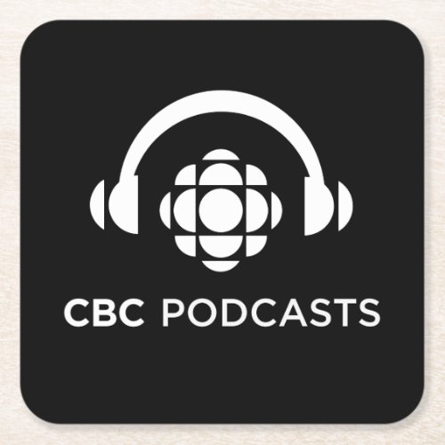 CBC Podcasts Square Paper Coaster