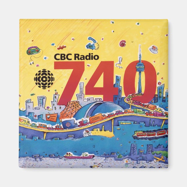 CBC Radio 740 - 1980 promo graphic Magnet (Front)