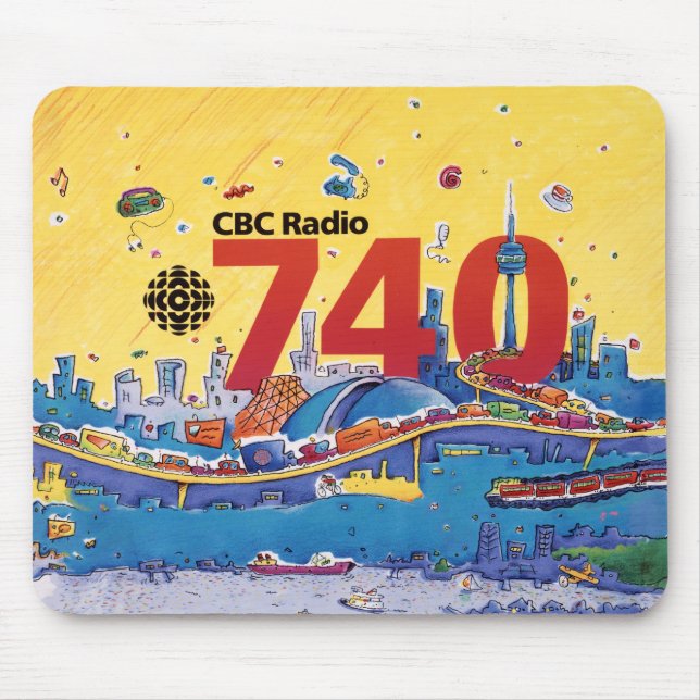 CBC Radio 740 - 1980 promo graphic Mouse Pad (Front)
