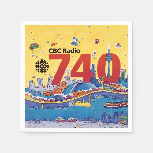 CBC Radio 740 _ 1980 promo graphic Napkins