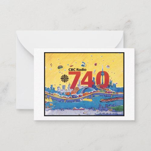 CBC Radio 740 _ 1980 promo graphic Note Card