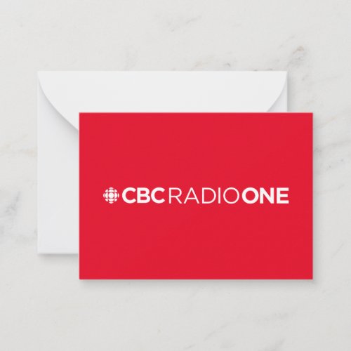 CBC Radio One Note Card