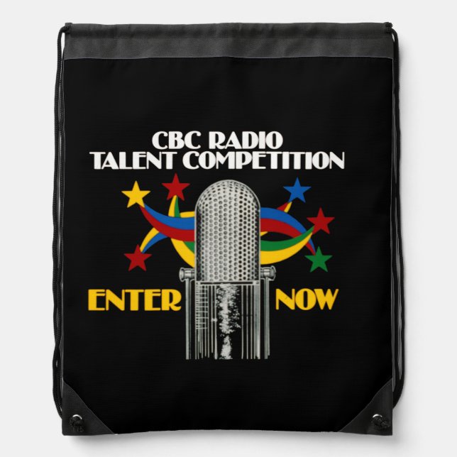 CBC Radio Talent Competition - promo Drawstring Bag (Front)