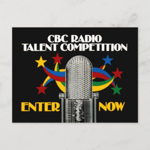 CBC Radio Talent Competition - promo Postcard