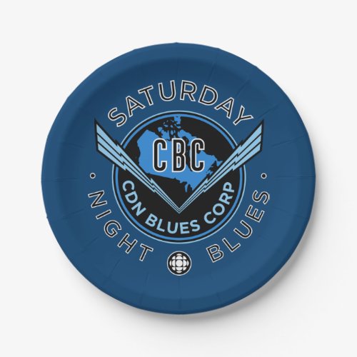 CBC Saturday Night Blues Paper Plates