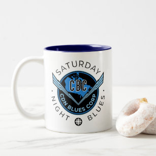 CBC Saturday Night Blues Two-Tone Coffee Mug